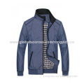 Men's Stand Collar Windbreakers, Personality Design, Made of Cotton and Polyester, Blue Color